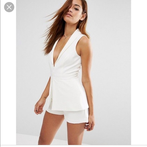 ASOS Pants - ASOS peplum off white romper 6